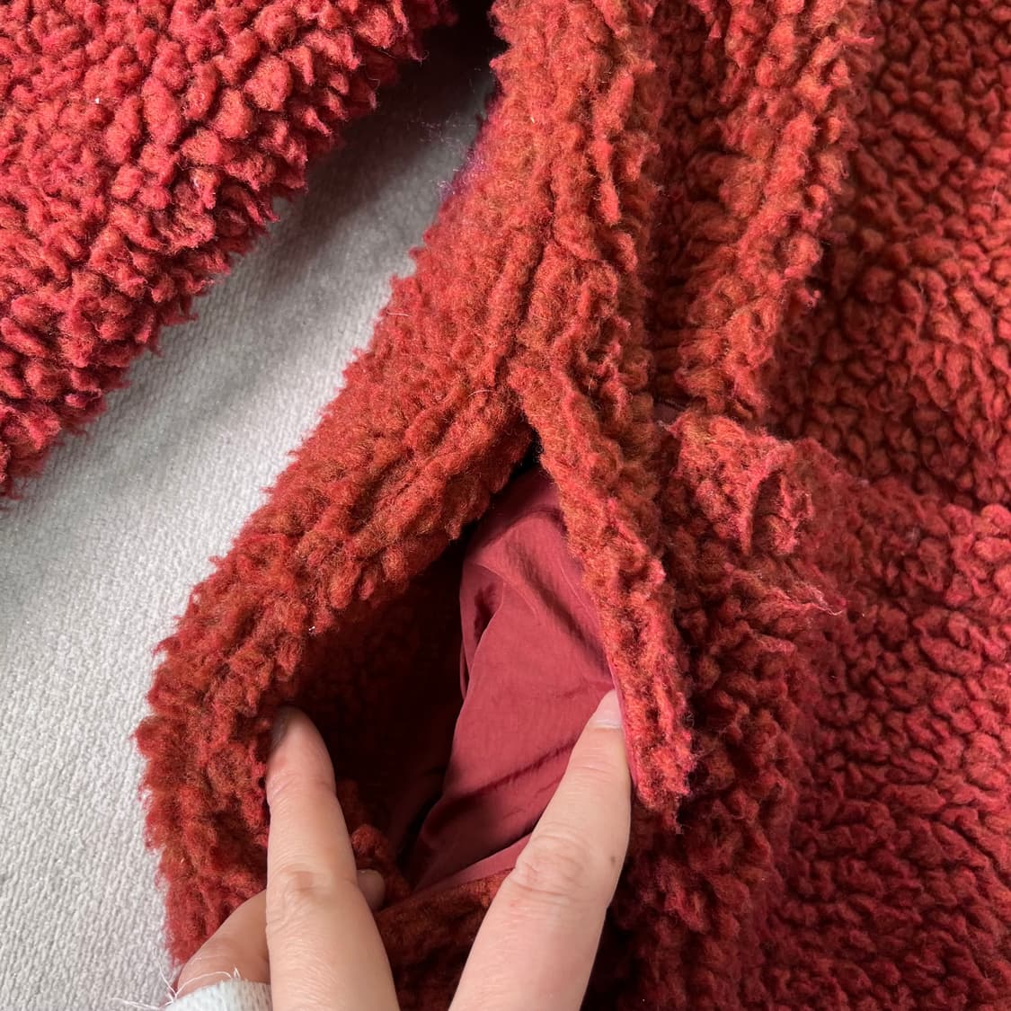 95 스투시 쉐르파 버튼 자수 카라넥 플리스 자켓  상품이미지6