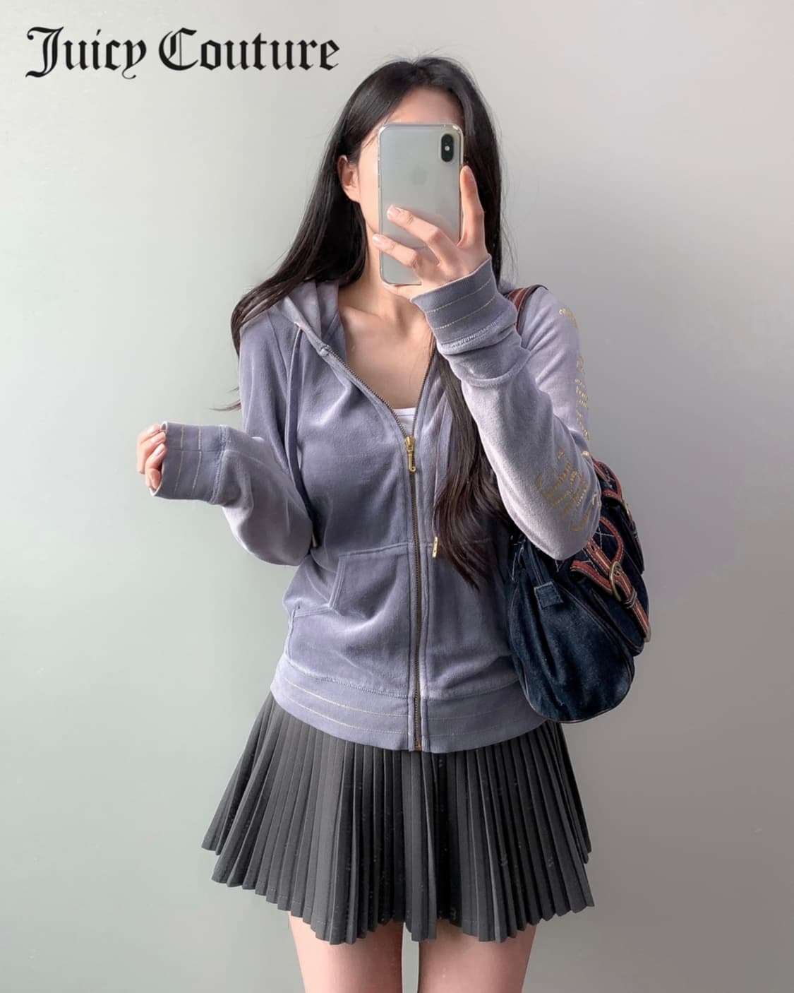 주씨 꾸띄르 벨벳 후드집업 상품이미지3