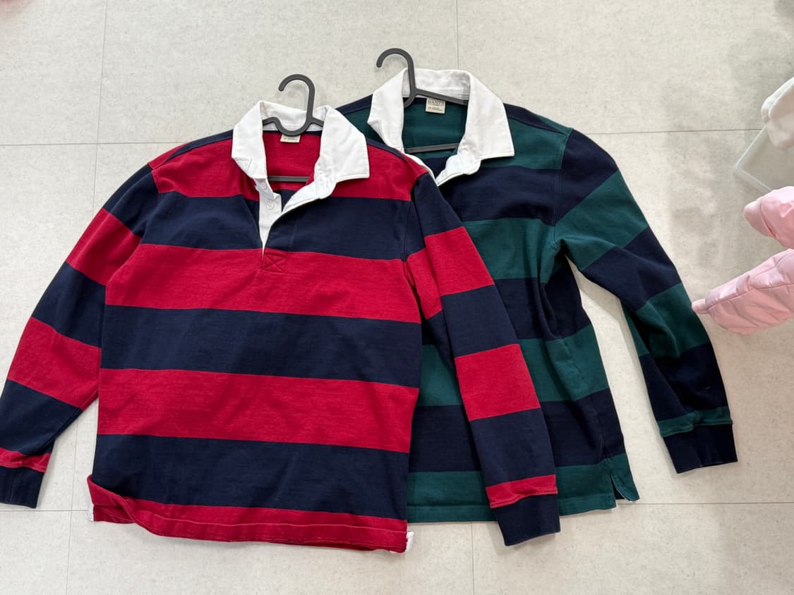 반츠 럭비 티셔츠 48 (105) 레드 / 그린 상품이미지1