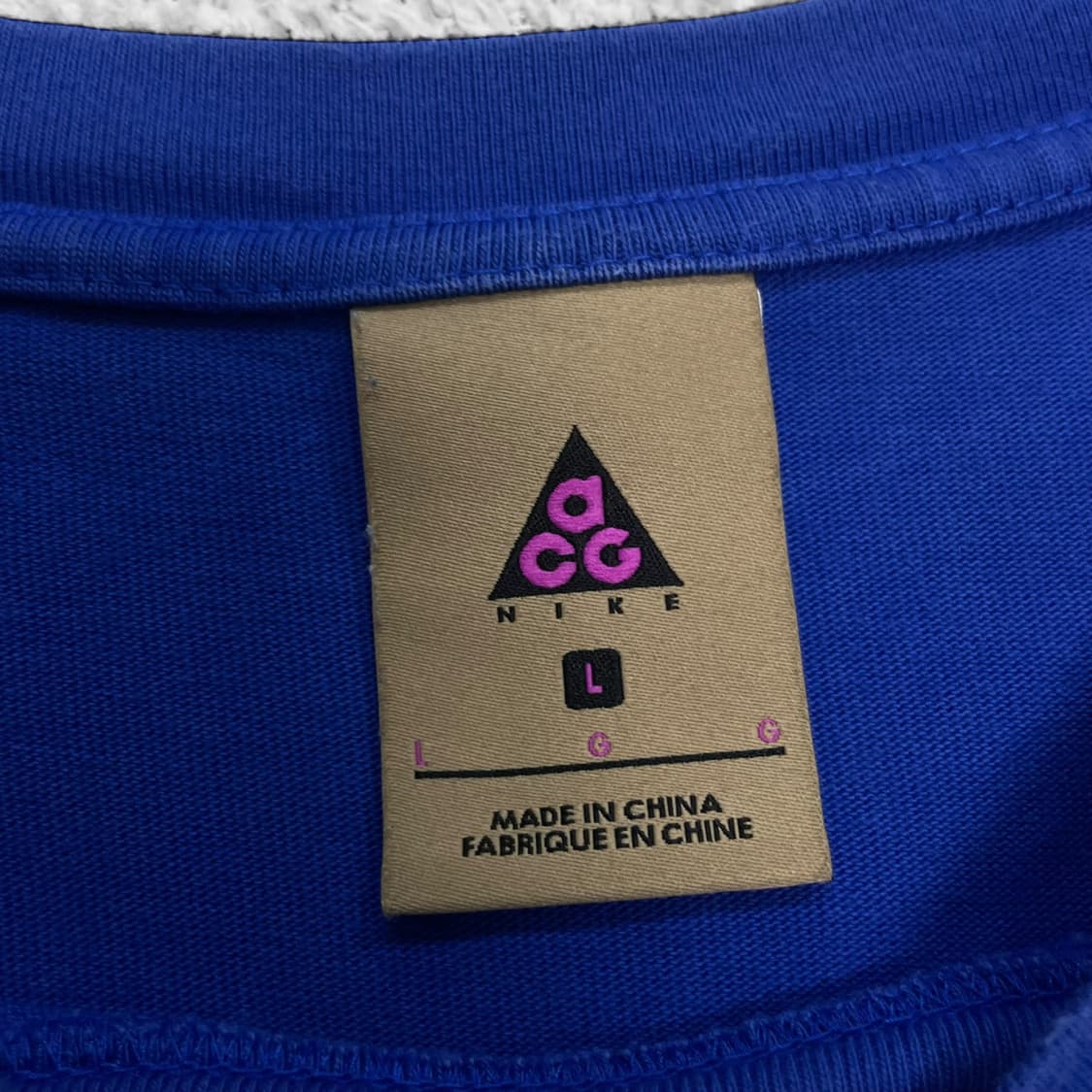 나이키 ACG 자수 로고 반팔 티셔츠 블루 상품이미지4