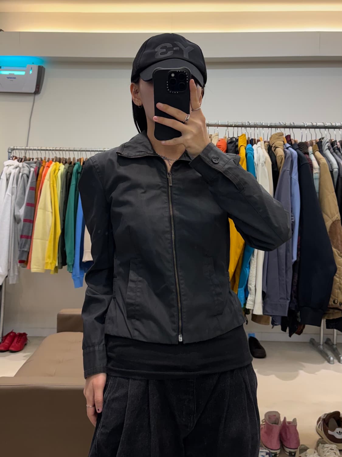 아르마니 익스체인지 코티드 하이넥 크롭 집업 상품이미지9