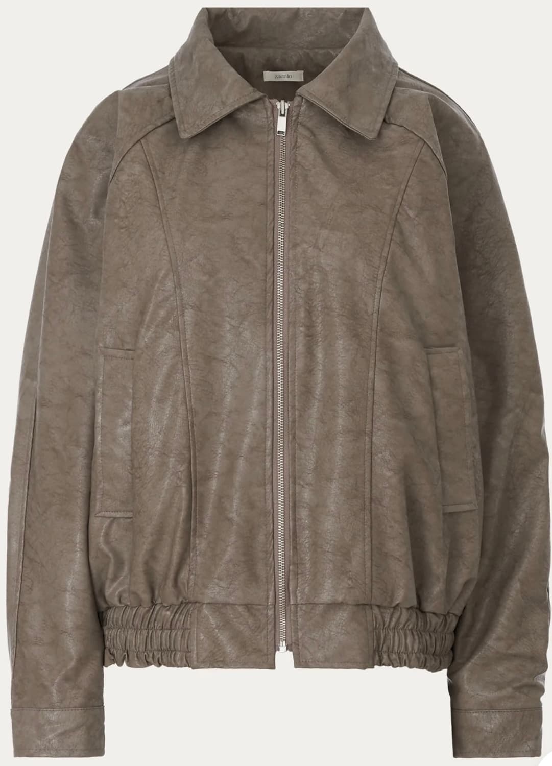 제니오 에밀리 레더자켓 애쉬카키 상품이미지1