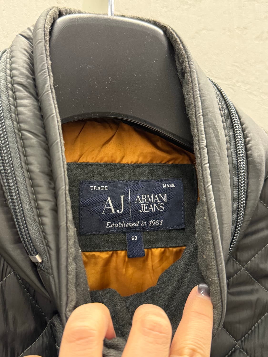 Armani 아르마니 진 블랙 퀼팅 자켓 50 상품이미지4