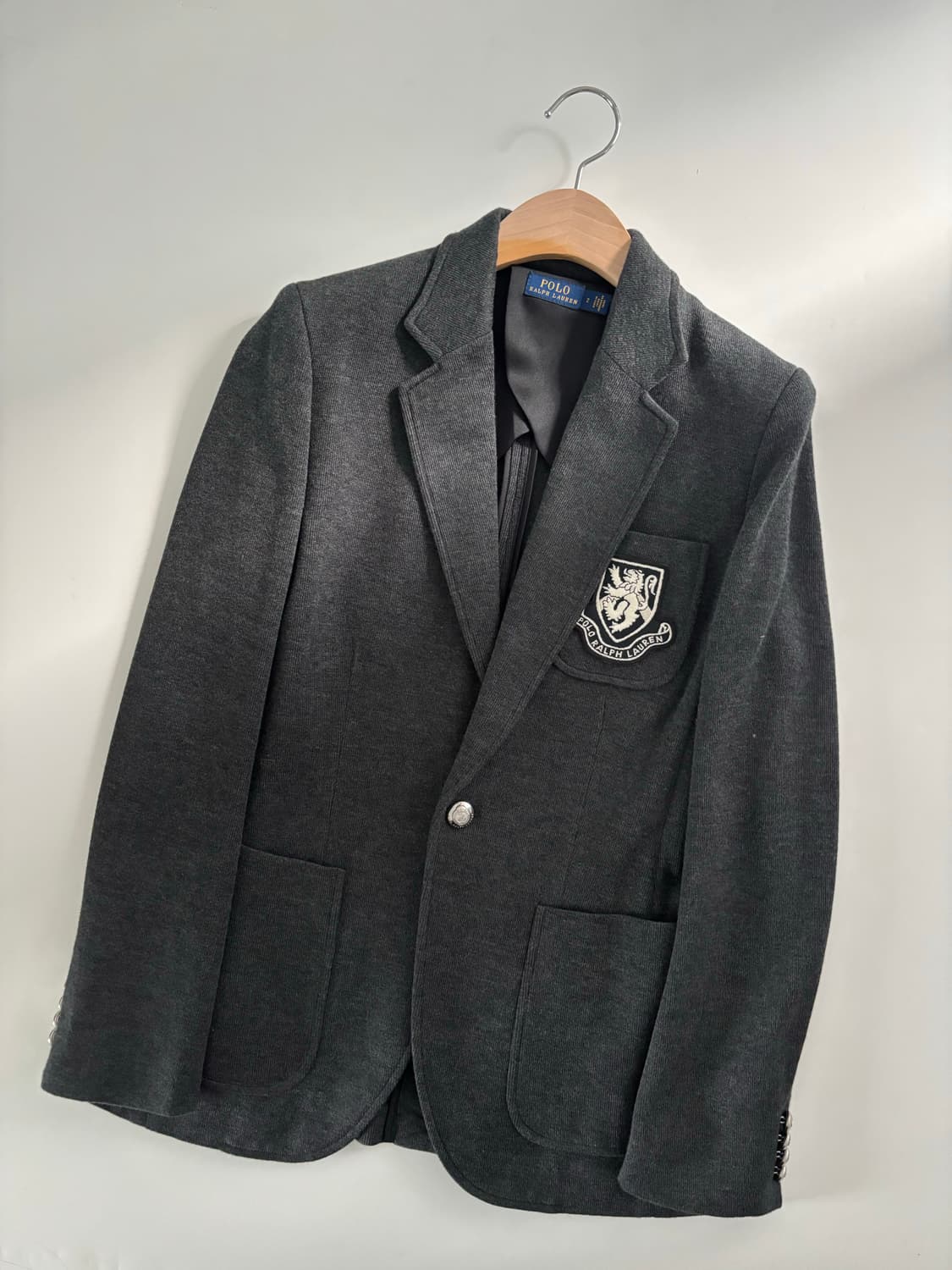 Polo 폴로 랄프로렌 신형 그레이 은장 와펜 블레이저 상품이미지2