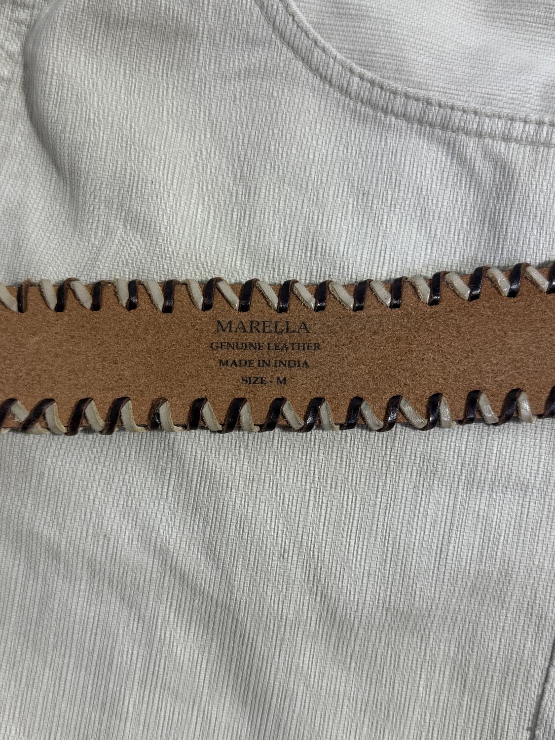 Marella 위빙 스티치 레더 벨트 상품이미지5