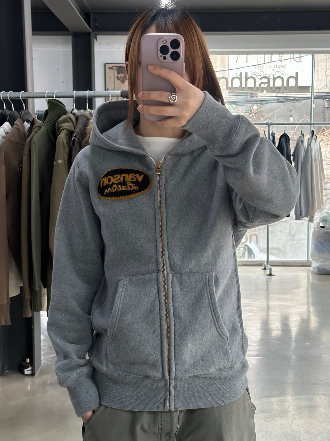 벤슨 스타성조기 플러피로고 파커 후드집업 상품이미지4