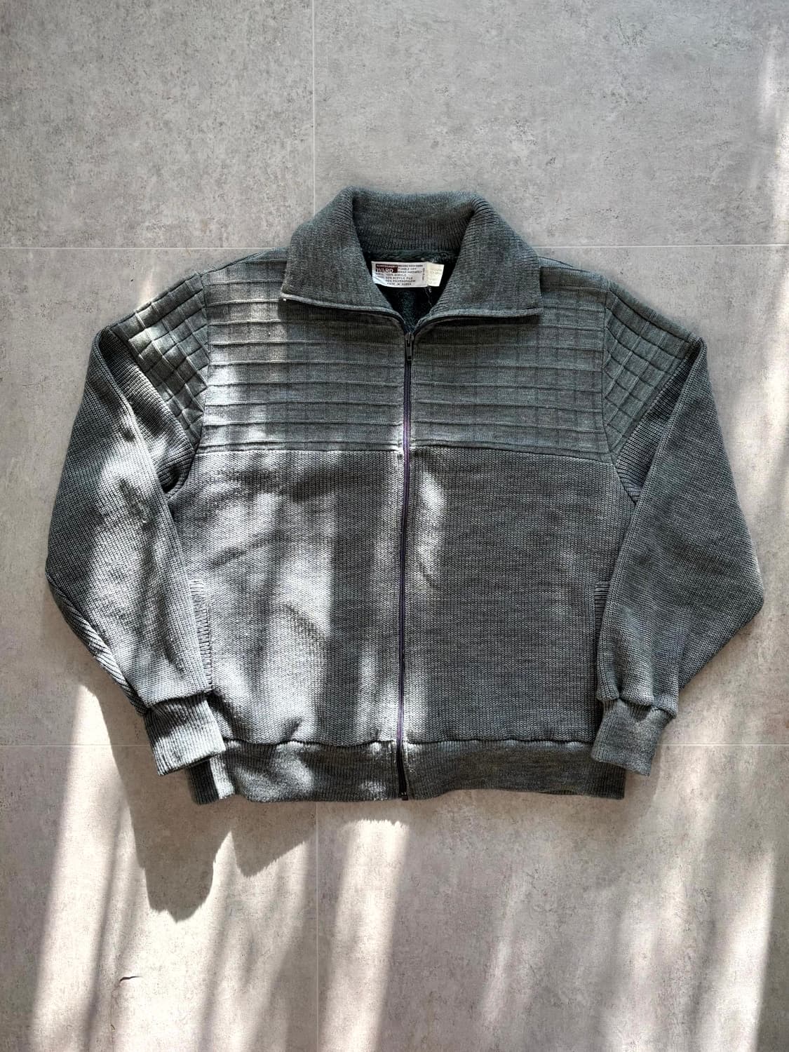 80's Montgomery Ward 니트 집업 자켓 XL 상품이미지1