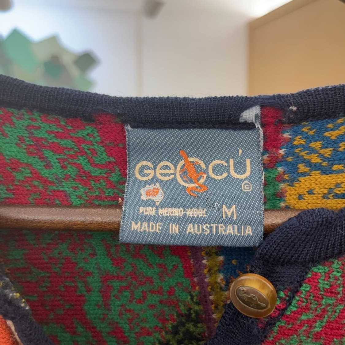 게오쿠 키치 유니크 보헤미안 히피 메리노울 가디건 M C09614 상품이미지5