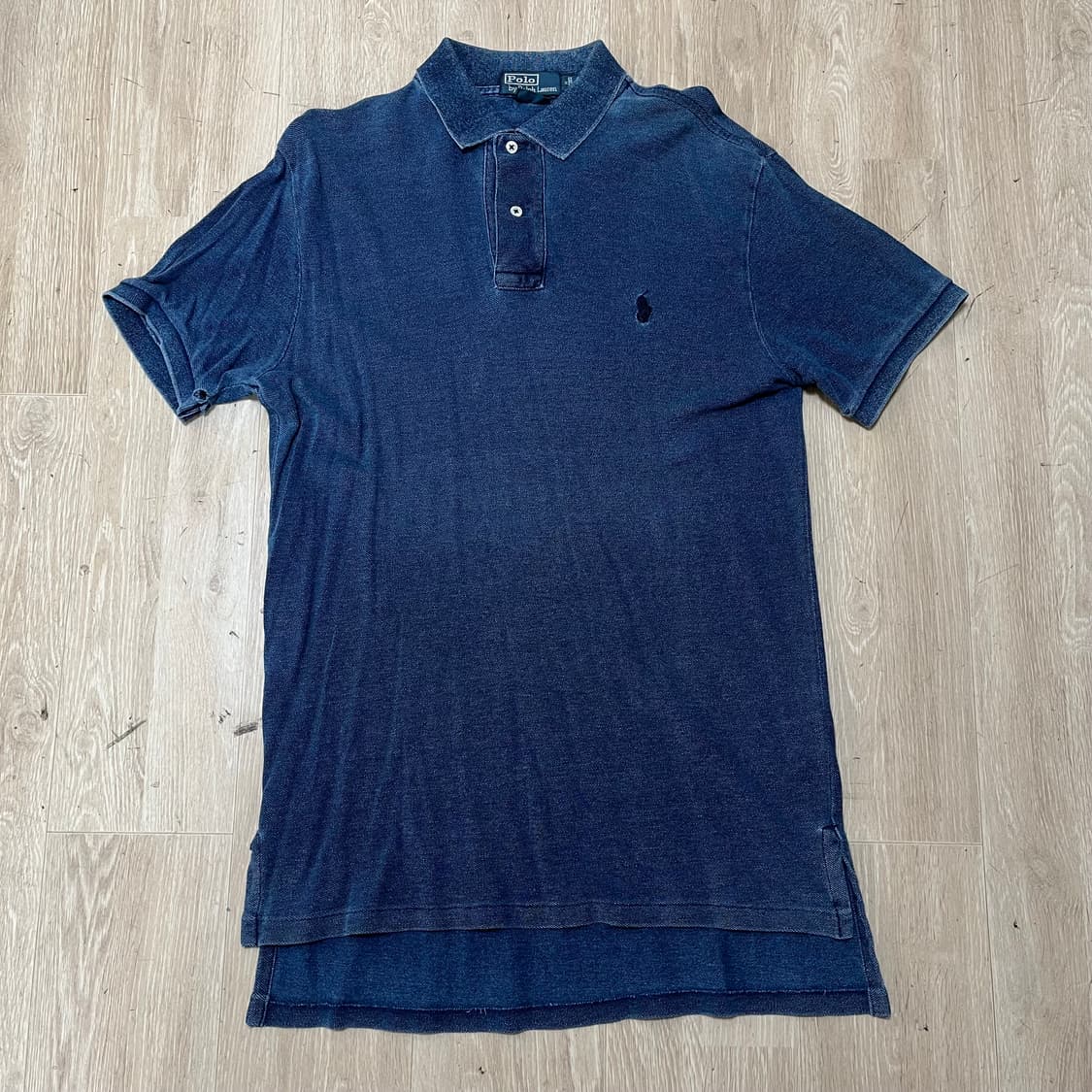 폴로 랄프로렌 커스텀 핏 빈티지 워싱 반팔 카라티 M/95 상품이미지1