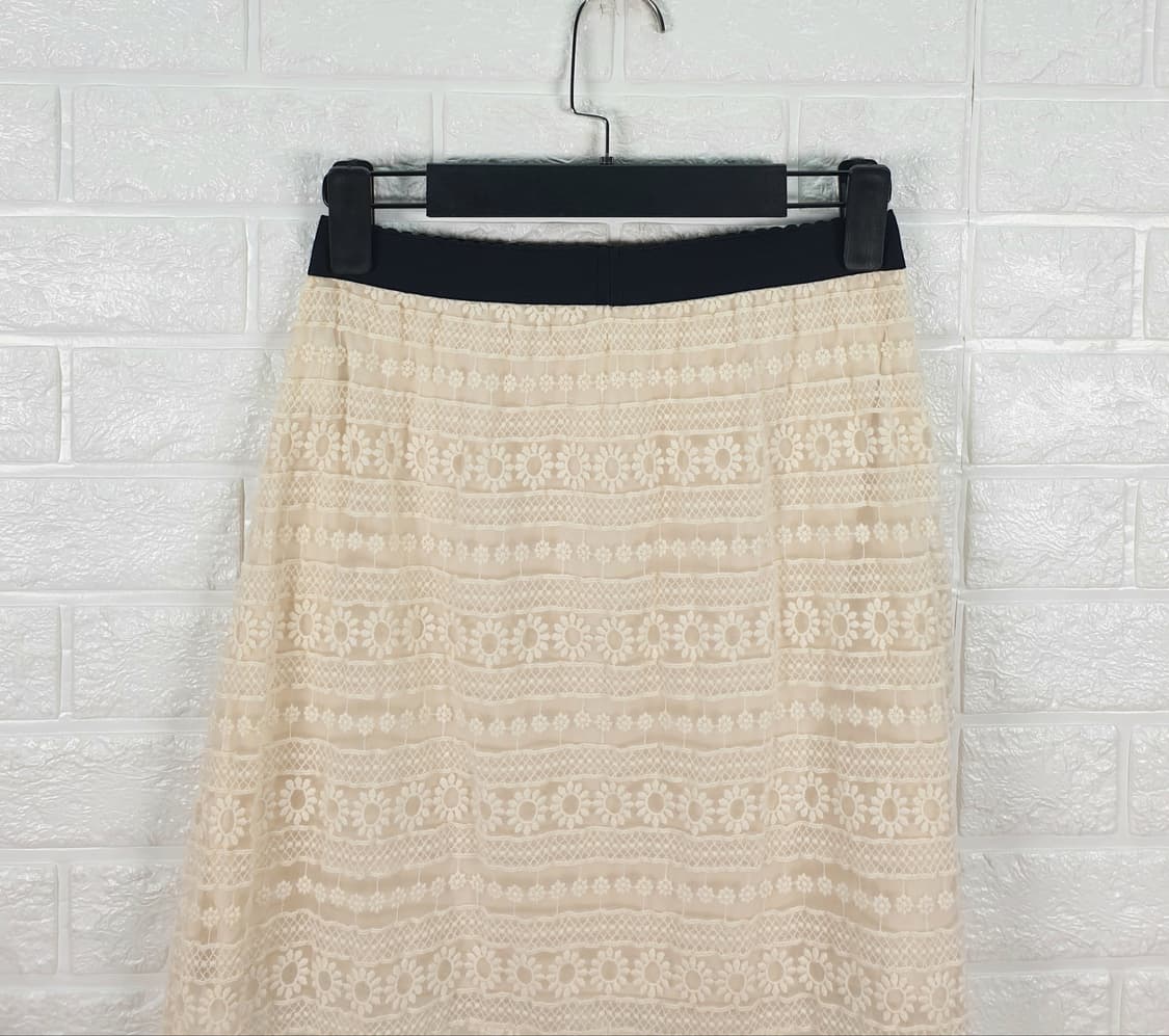 [26-27]써스데이아일랜드 밴딩 레이스 스커트 상품이미지5