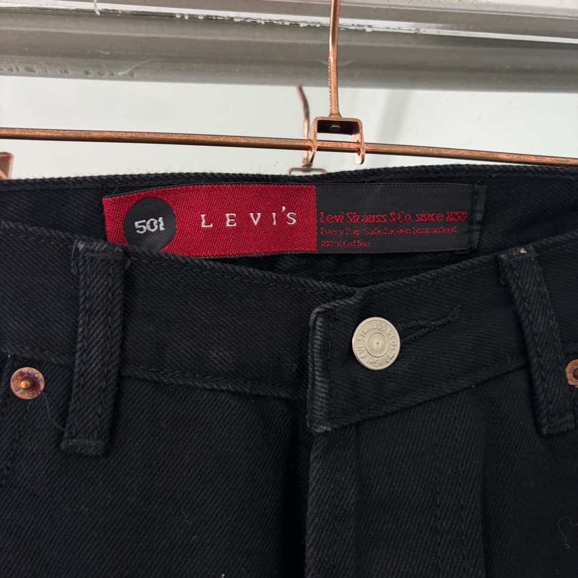 리바이스 501 USA 블랙 진 상품이미지8