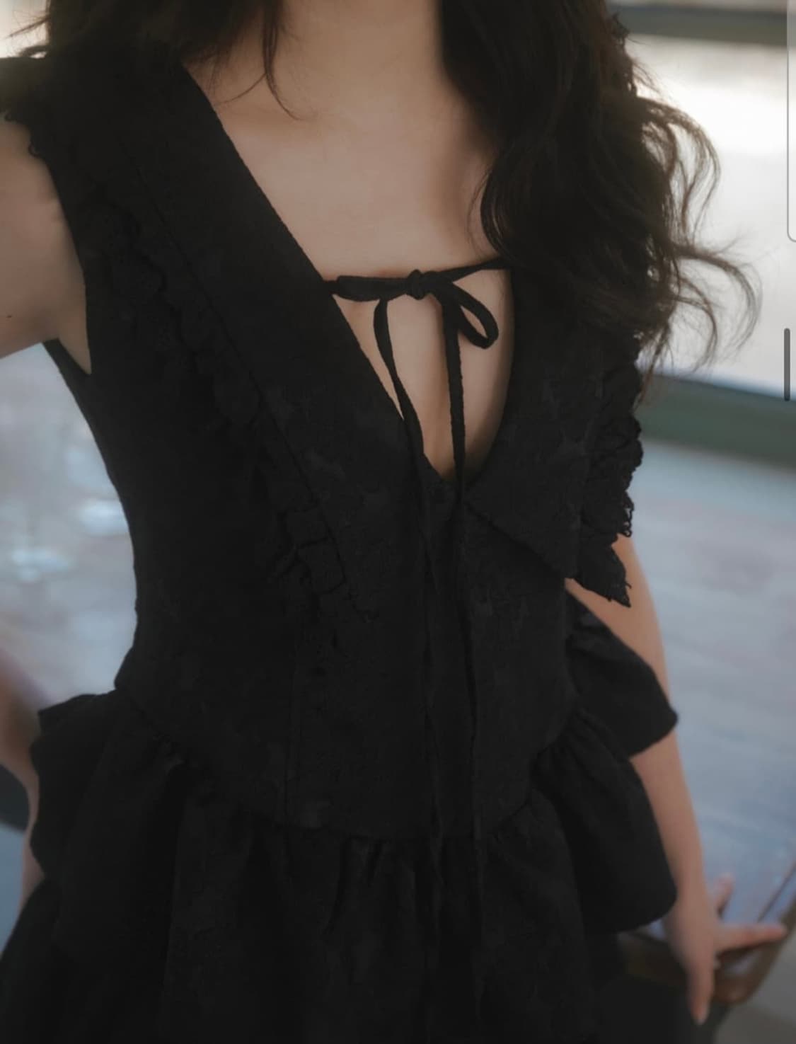 아리엘 프릴 레이스 블라우스 M <공홈품절> 상품이미지1