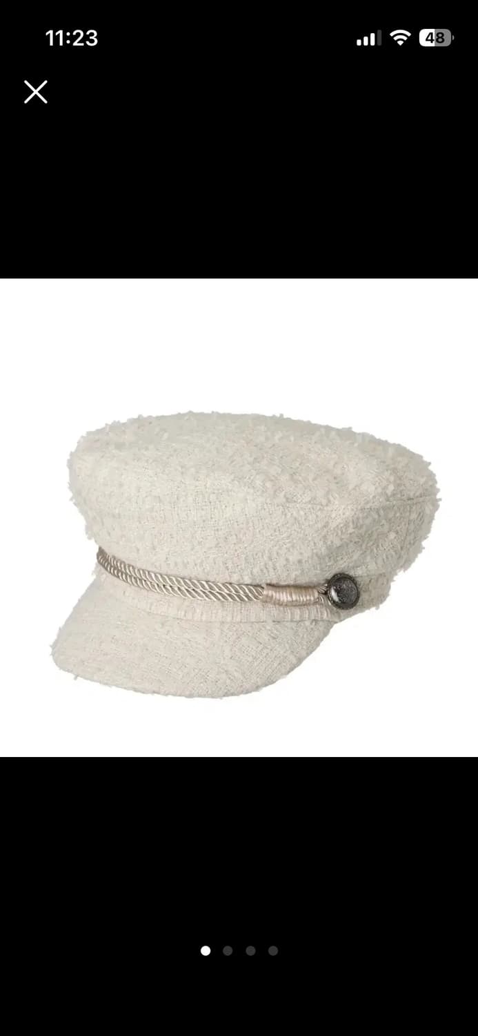 카키포인트 트위드 헌팅캡 아이보리 새상품 상품이미지1