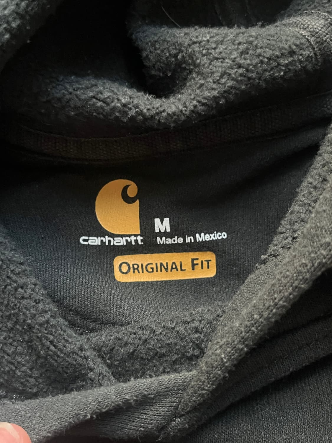 칼하트 미드웨이트 스웨트셔츠 후드티 블랙 상품이미지2