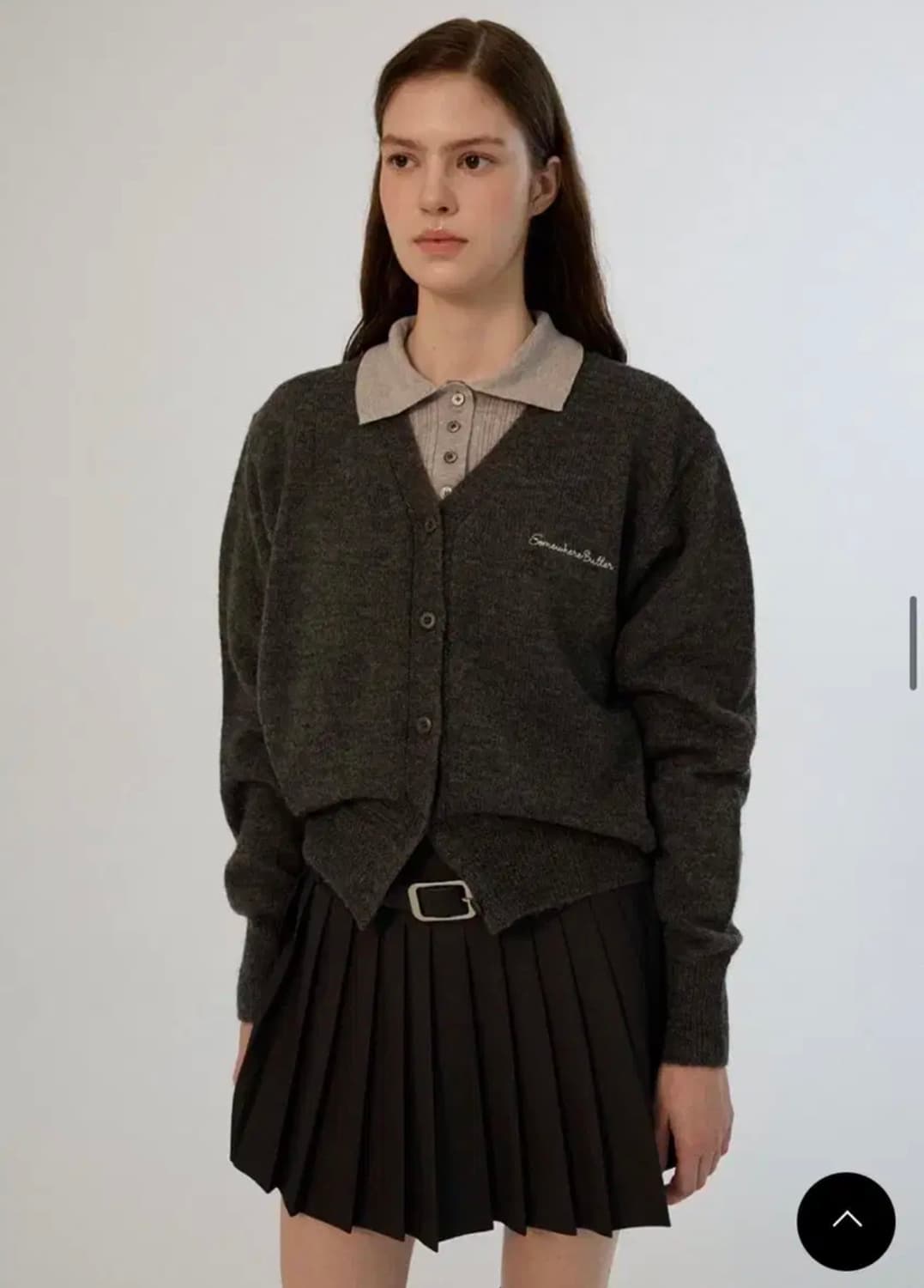 썸웨어버터 Henry Collar Knit - Grey 니트 상품이미지7