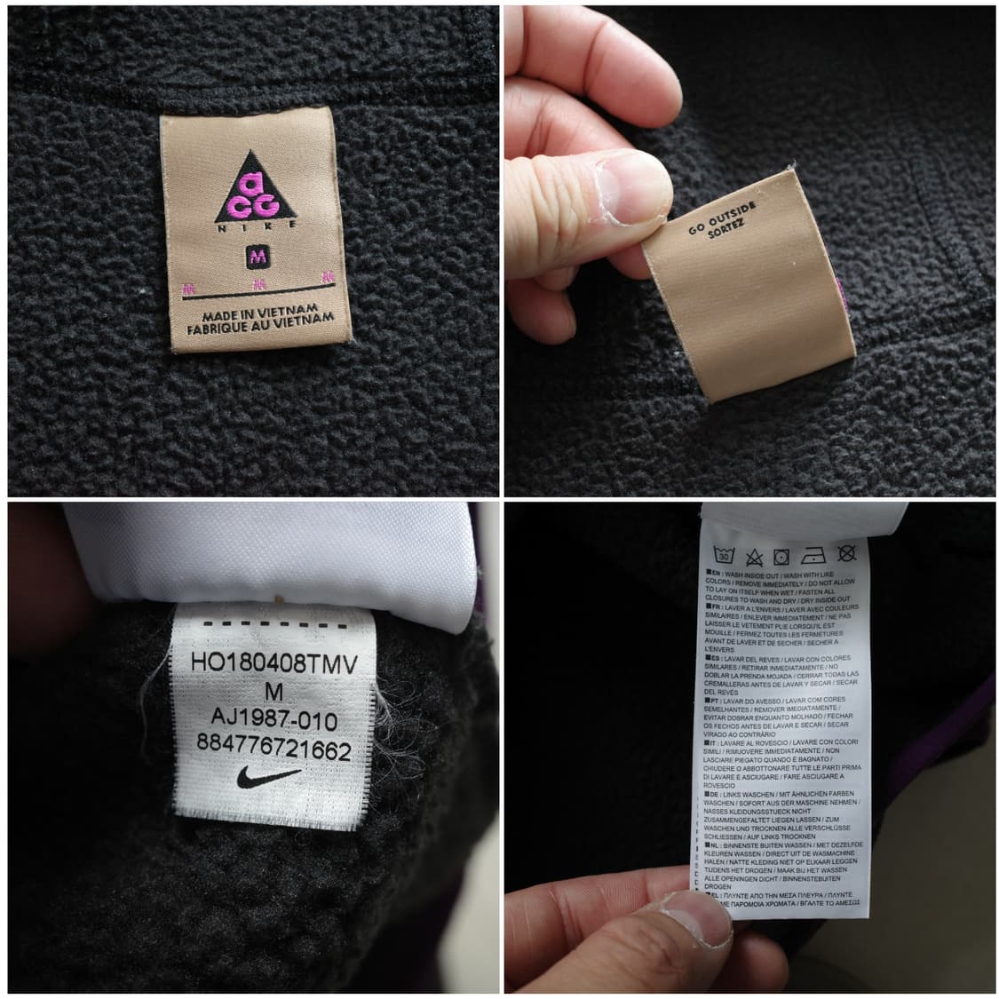 18년 나이키 ACG 써마핏 플리스 후드 아노락 (AJ1987-010) 상품이미지5