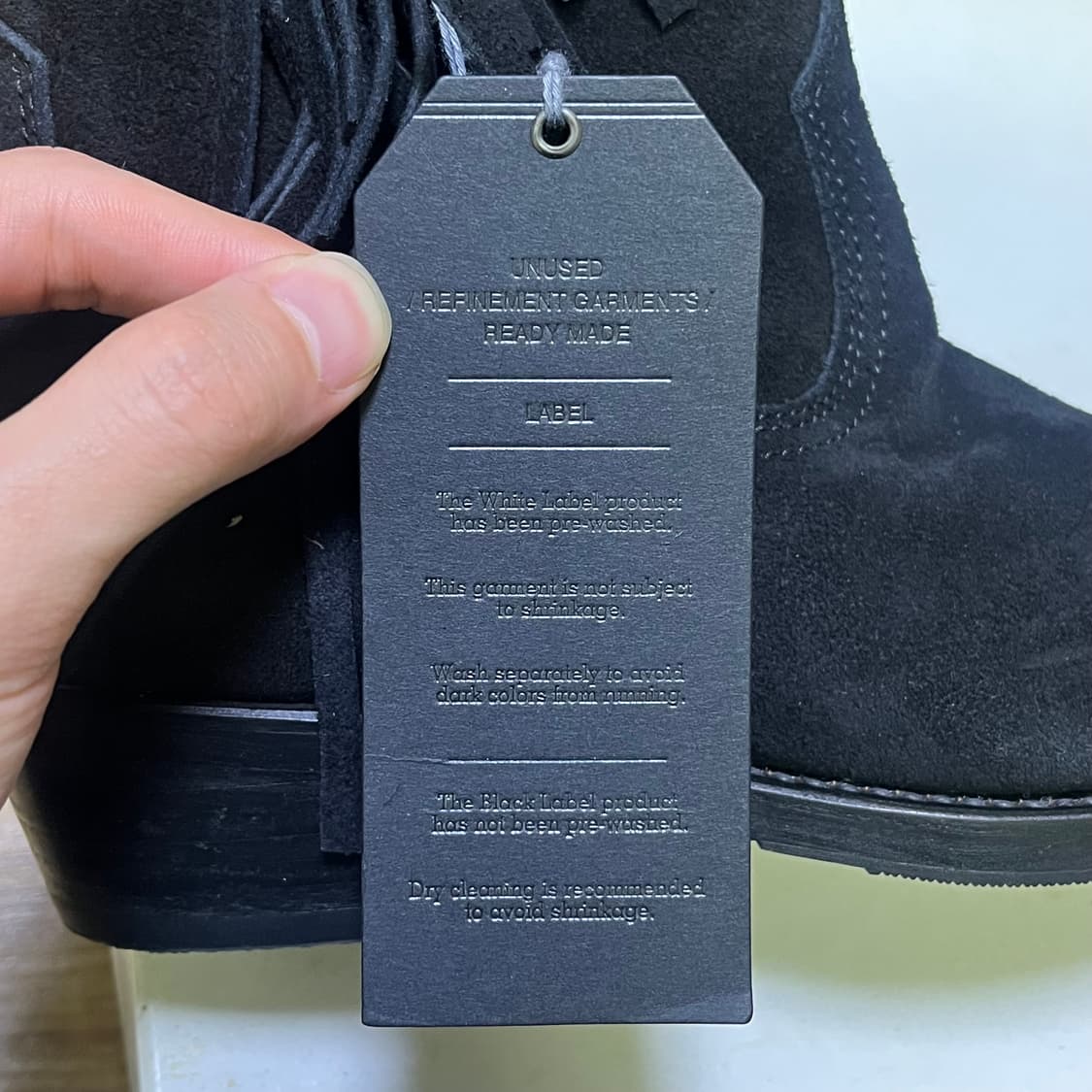 Unused 언유즈드 블랙 스웨이드 웨스턴 부츠 230사이즈 상품이미지10