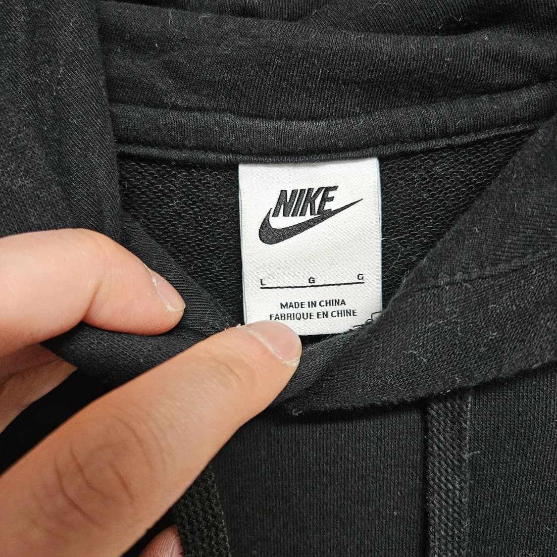 나이키 스몰로고 후드 티셔츠 L 상품이미지3