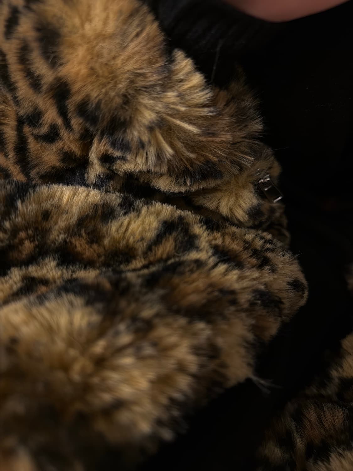 Zara 퍼 숏 크롭 자켓/ 애니멀 프린트 퍼 상품이미지7