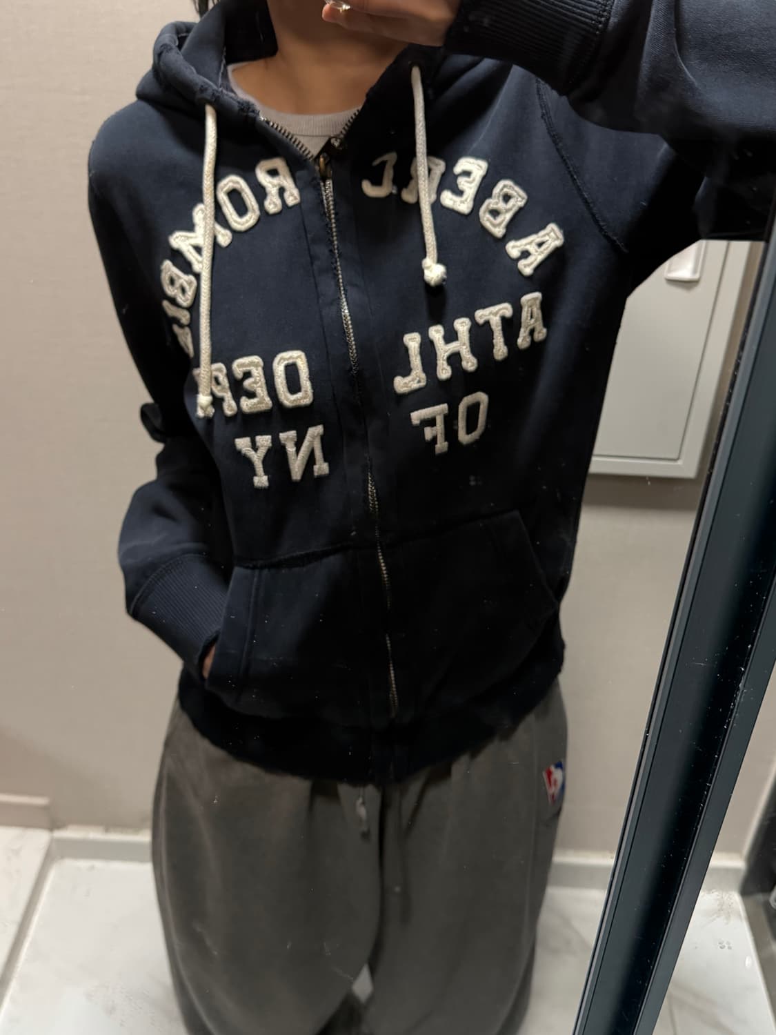 아베크롬비 네이비 후드집업 m 상품이미지1