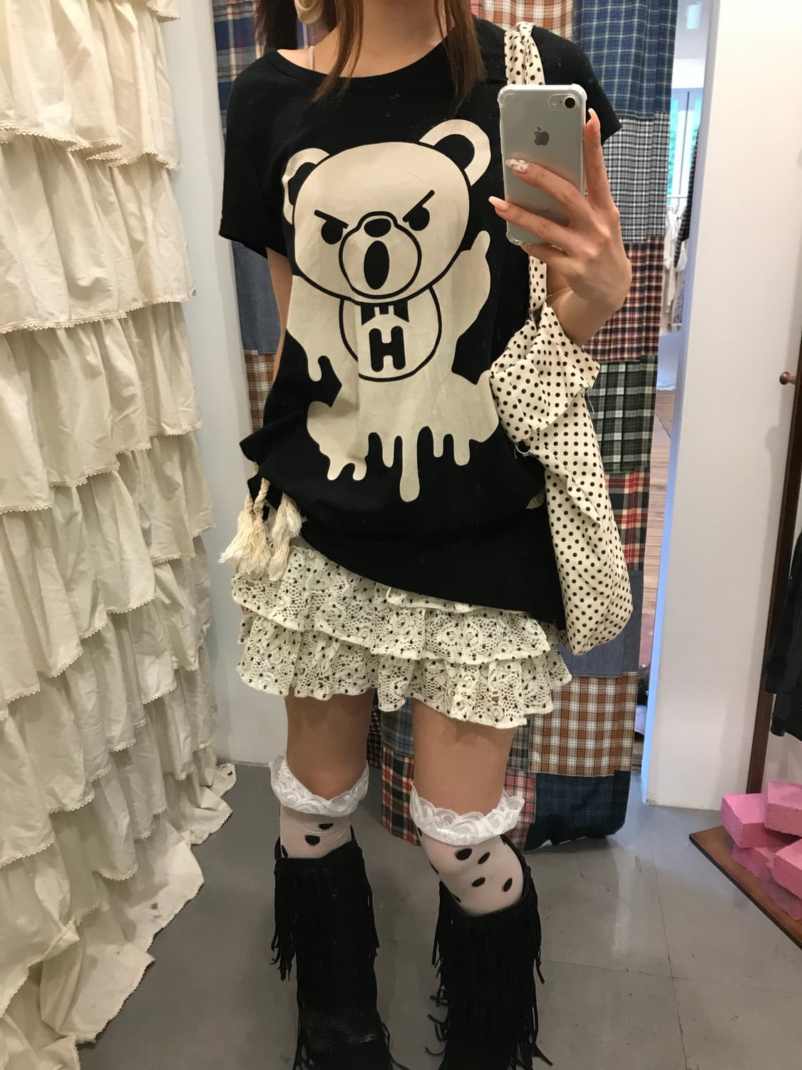 히스테릭글래머 퍽베어 반팔 티셔츠  상품이미지1