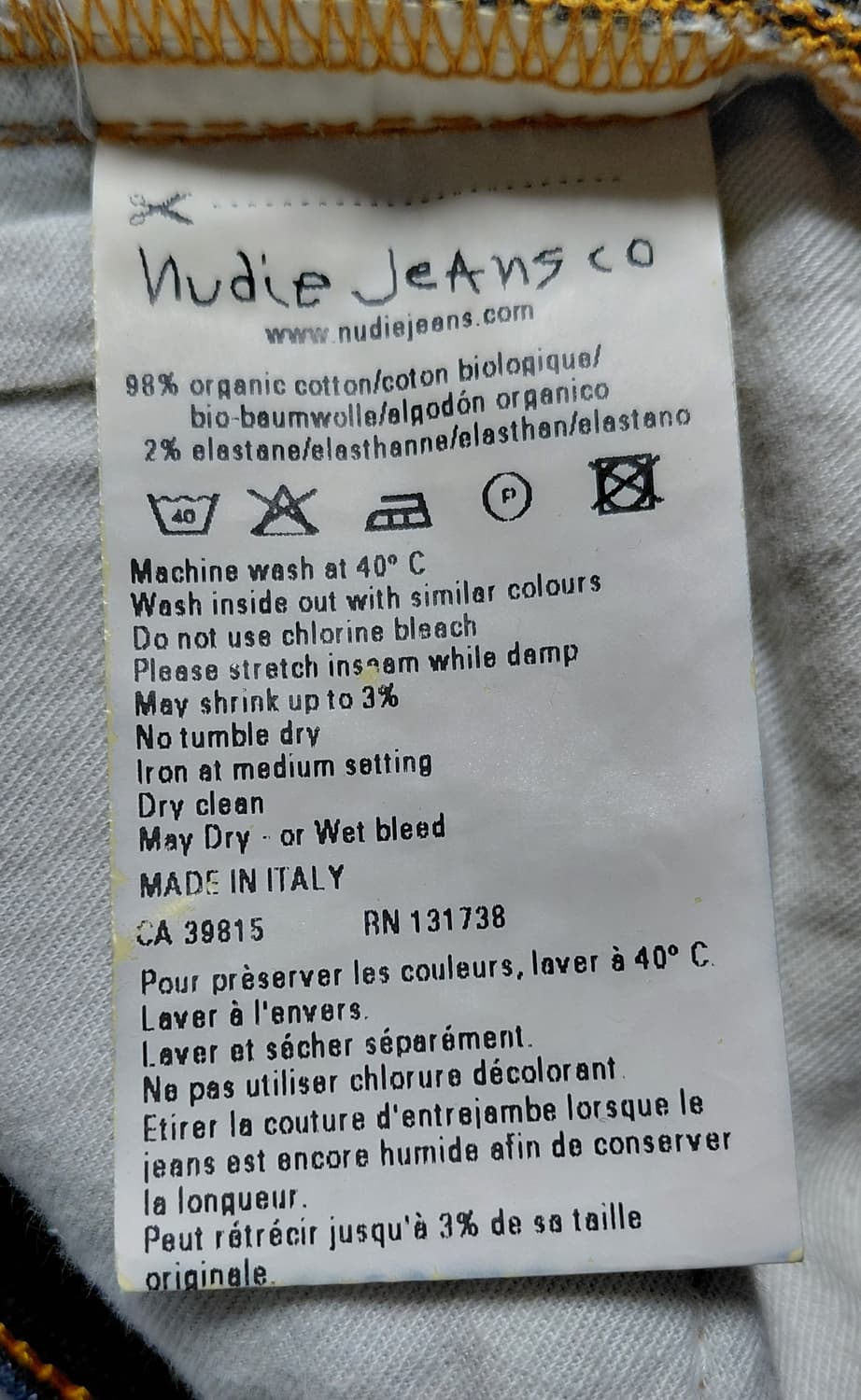 [정품/Nudie jean] 누디진 드라이 에크루 엠보 28x30 상품이미지5