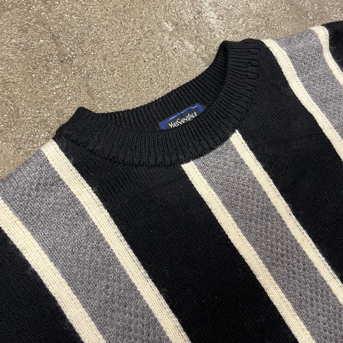 80-90s 입생로랑 스트라이프 울 니트 (100-105) 상품이미지3