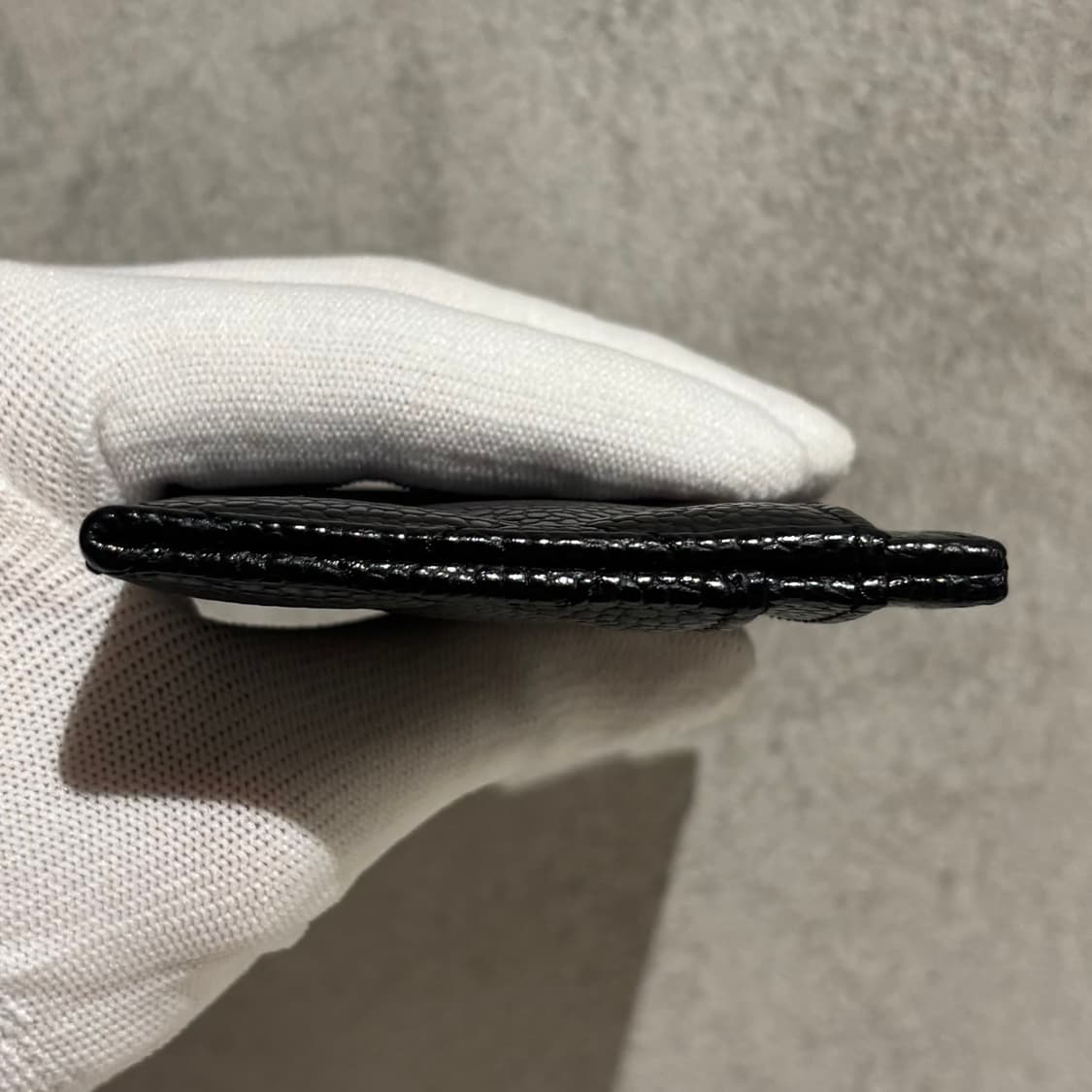 S OS사이즈 샤넬 클래식 캐비어 카드지갑 블랙 (내장칩) 상품이미지4