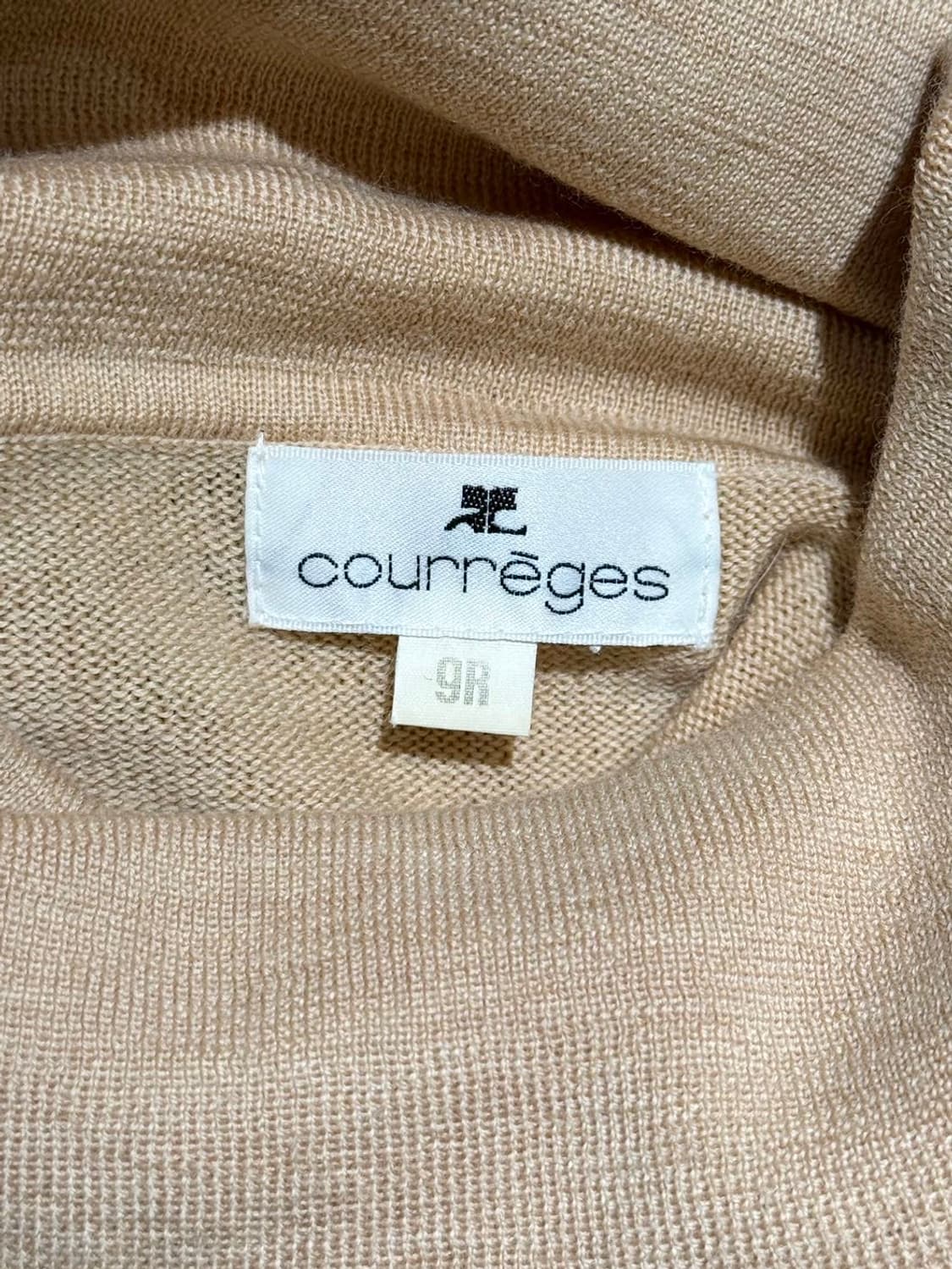 꾸레쥬 베이지 스트라이프 터틀넥 니트 스웨터  상품이미지7