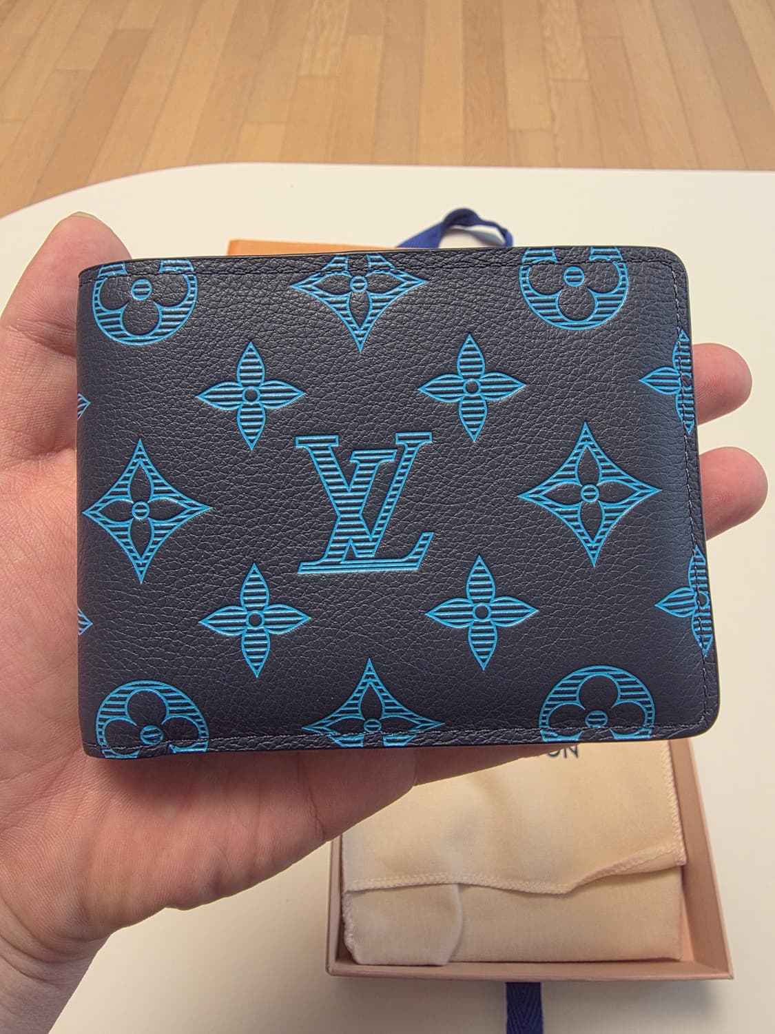 [풀구성] 루이비통 쉐도우 이클립스 반 지갑 네이비 상품이미지2