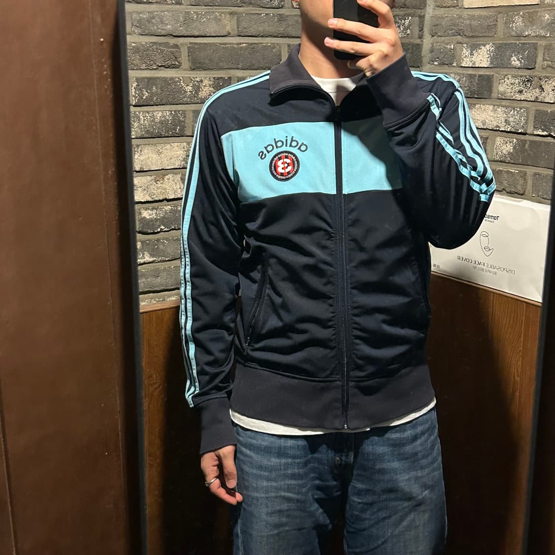 105) 아디다스 패치로고 삼선 져지 트랙탑 집업 상품이미지9