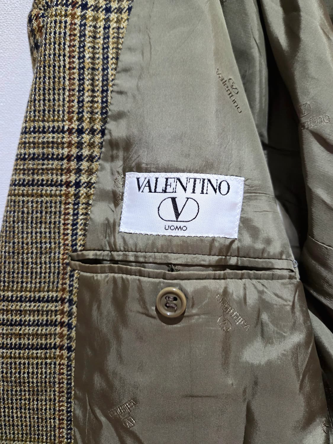 [GFT정품] 빈티지 발렌티노 우모 퓨어 울 체크 블레이저 상품이미지4