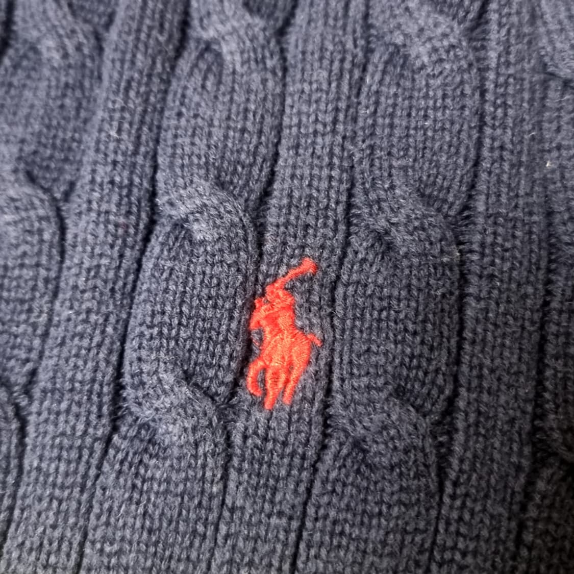 폴로 랄프로렌 네이비 케이블 니트(95-100) 상품이미지5