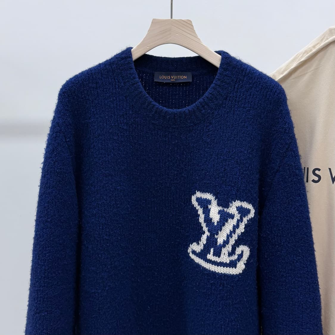 [S+급/2XL] 루이비통 LV 인타르시아 크루넥 니트 블루 상품이미지3