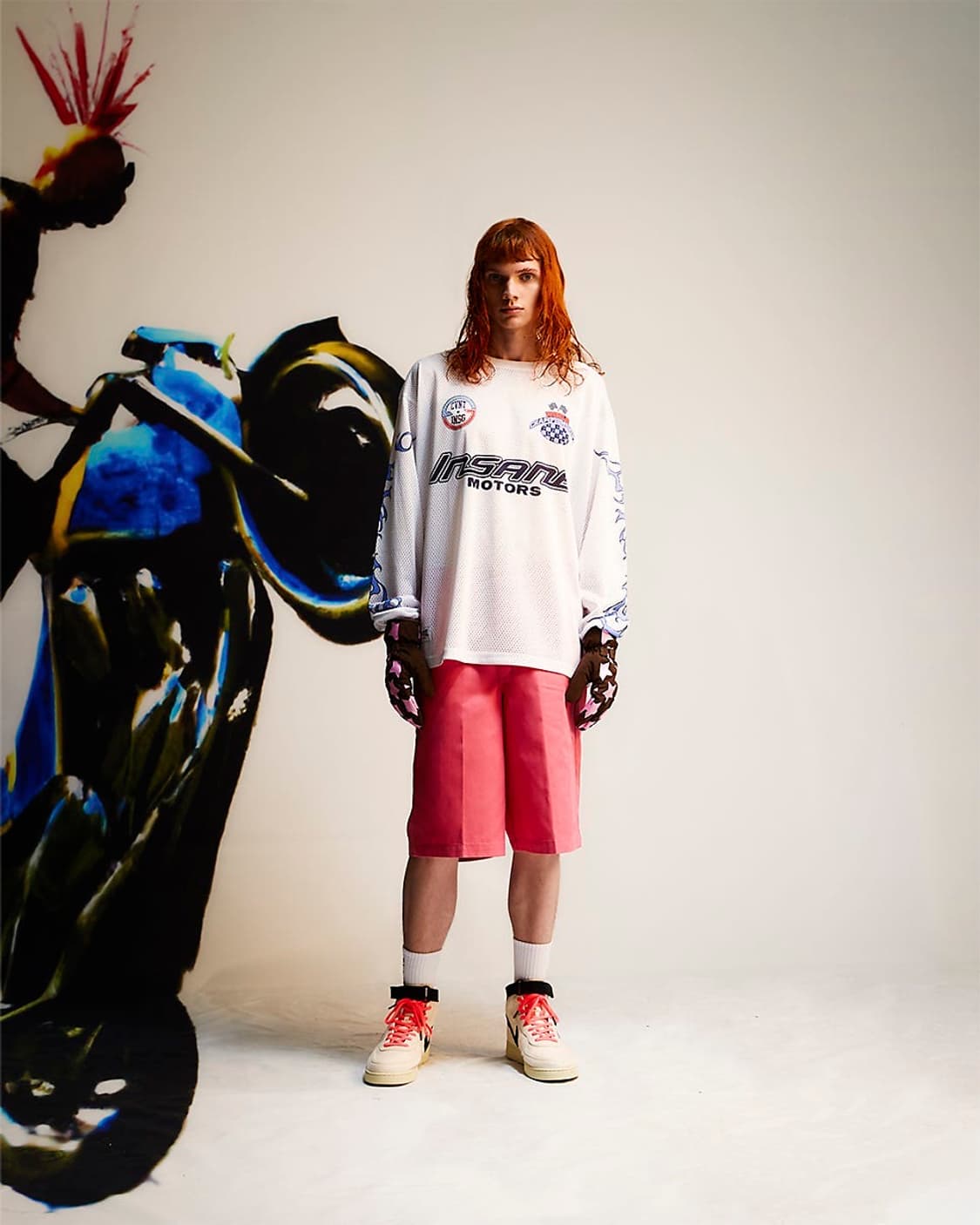 인세인개러지 x 커버낫 MOTO MESH LONG SLEEVE_WHITE 상품이미지1