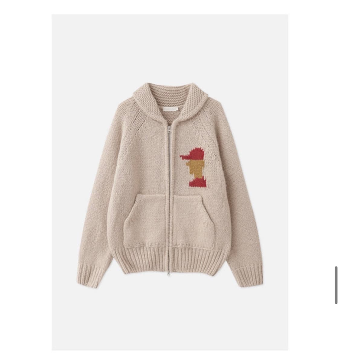 knitly 니틀리 코위찬 베이지 니트집업 상품이미지5