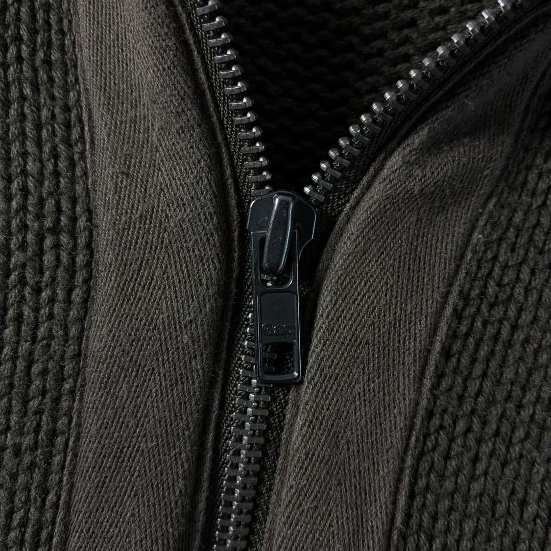 Gap 갭00‘s 카키 브라운 헤비집업 가디건 상품이미지4