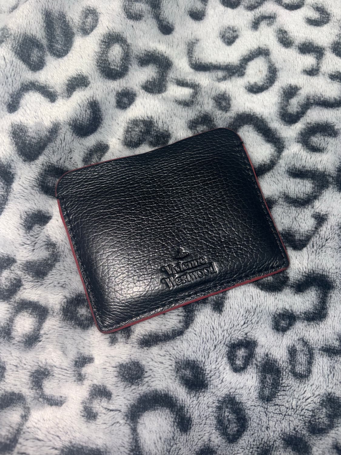 비비안웨스트우드 하프문 카드홀더 레드블랙 상품이미지3