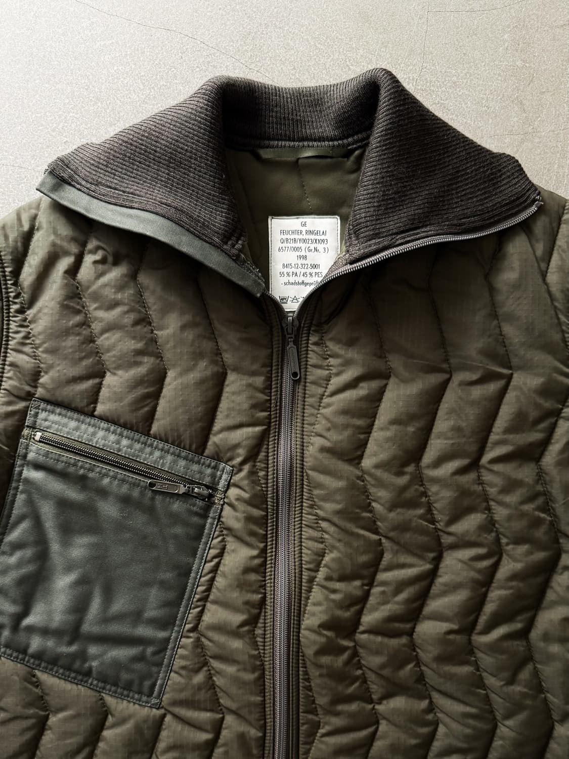 90s German Army Quilted Jacket 상품이미지4