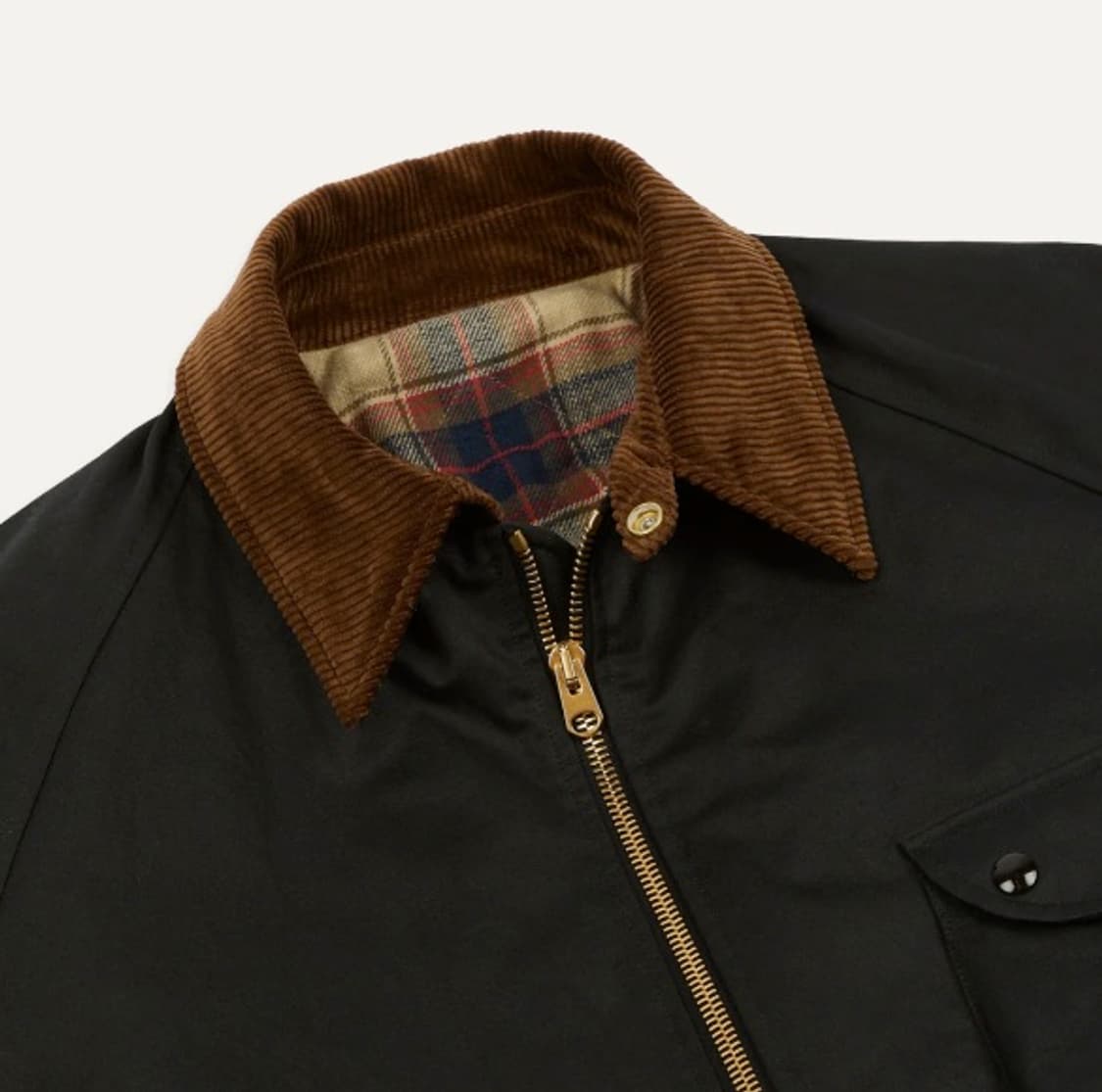 A. Levine의 Drake's 블랙 왁스 코팅 커버올 재킷 (36) 상품이미지2