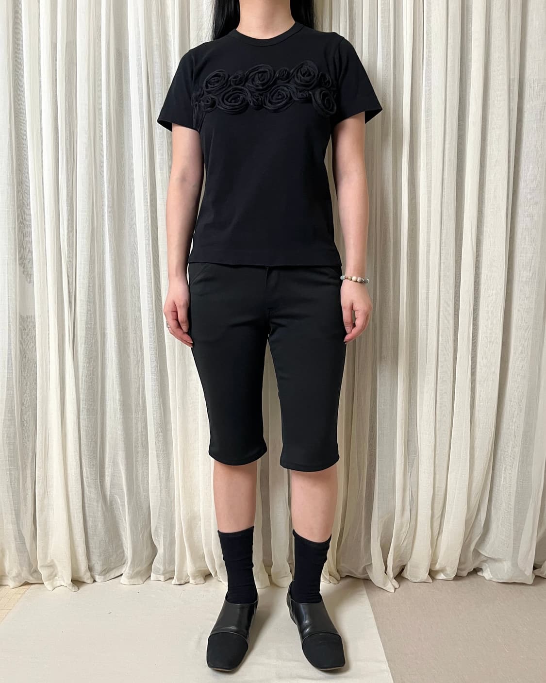 꼼데가르송 로즈 레이스 티셔츠 comme des garcons black 상품이미지7