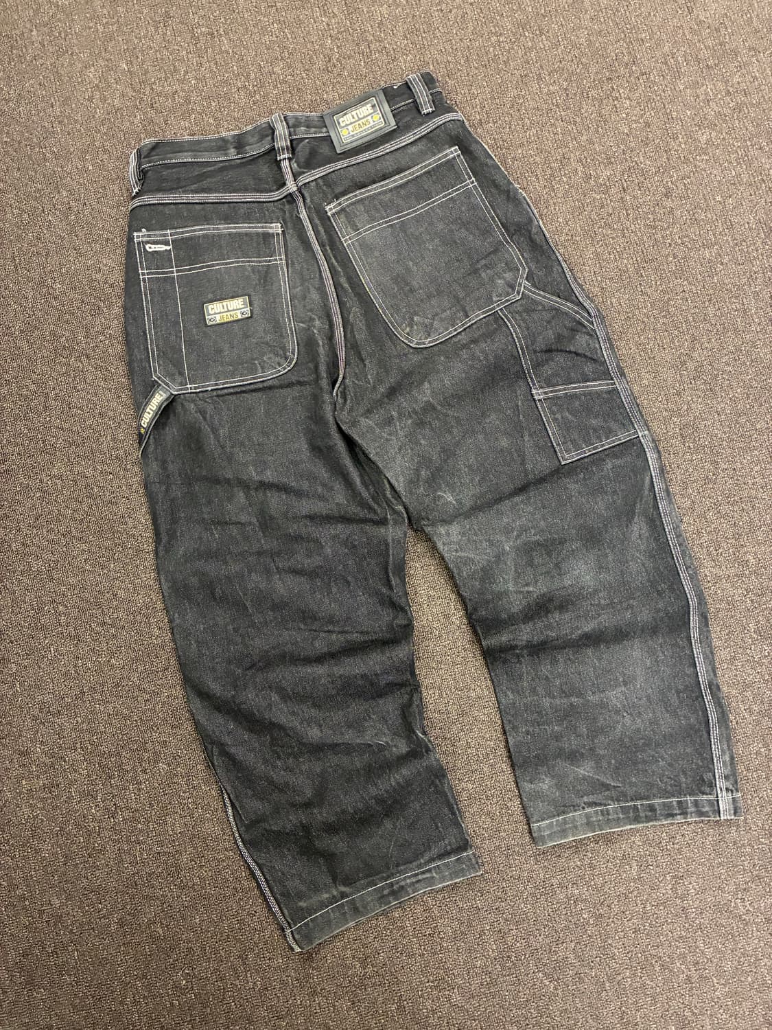 34)Japanese vintage 여성 흑청 스티치 데님팬츠 상품이미지6