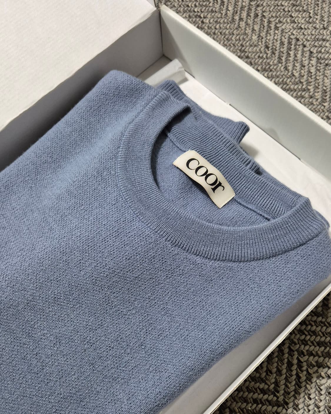 COOR 탑필 울라운드니트 M (블루그레이) 상품이미지7