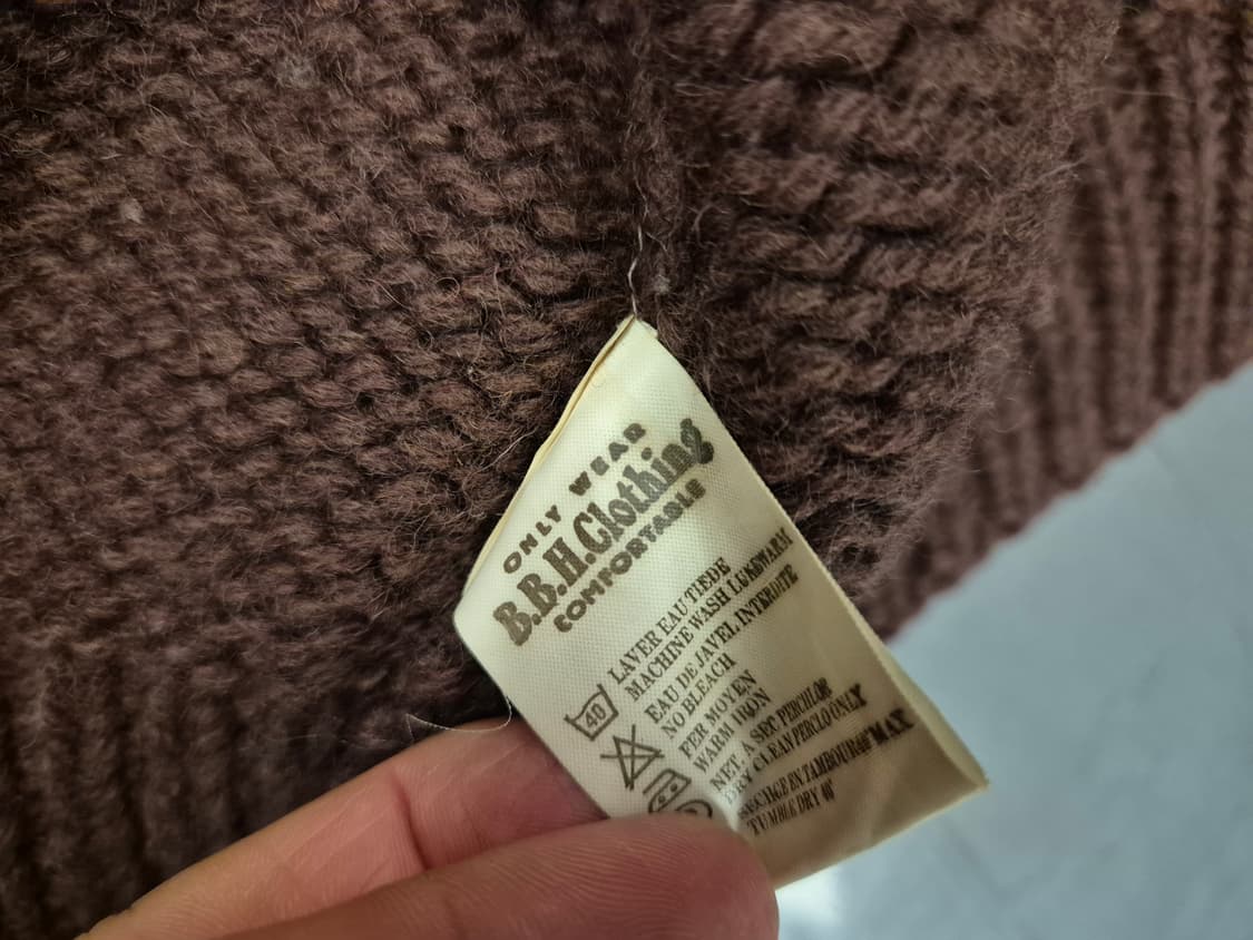 90s B.B.H CLOTHING 헤비울 짚업  상품이미지9