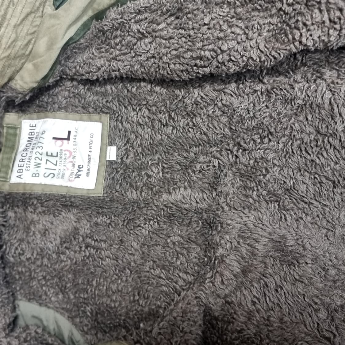 아베크롬비 m65 카키 야상 점퍼(100-105) 상품이미지5