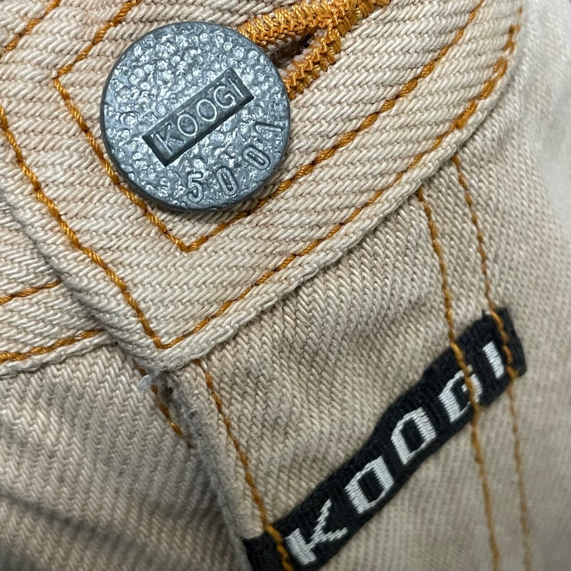 [33] KOOGI 빈티지 베이지 워싱 데님 팬츠 상품이미지2