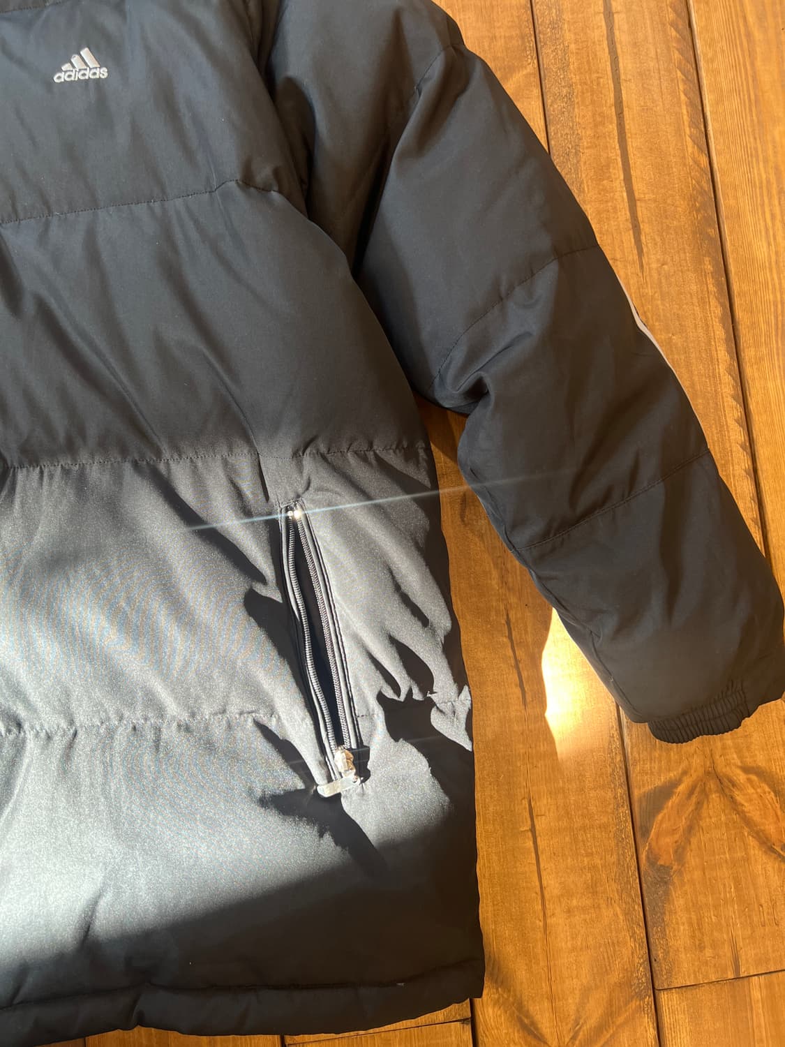 아디다스 블랙 퀄팅 패딩 상품이미지7