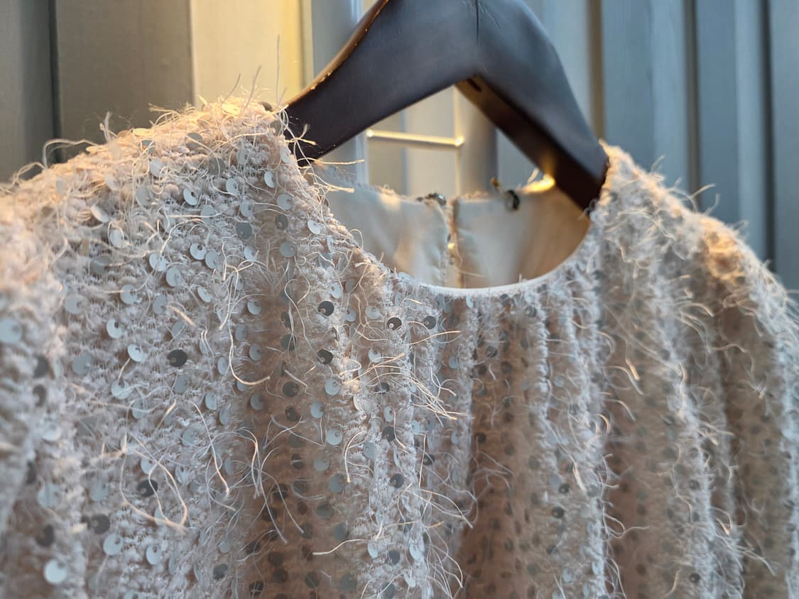 벌룻핏 스팽글 블라우스 상품이미지2