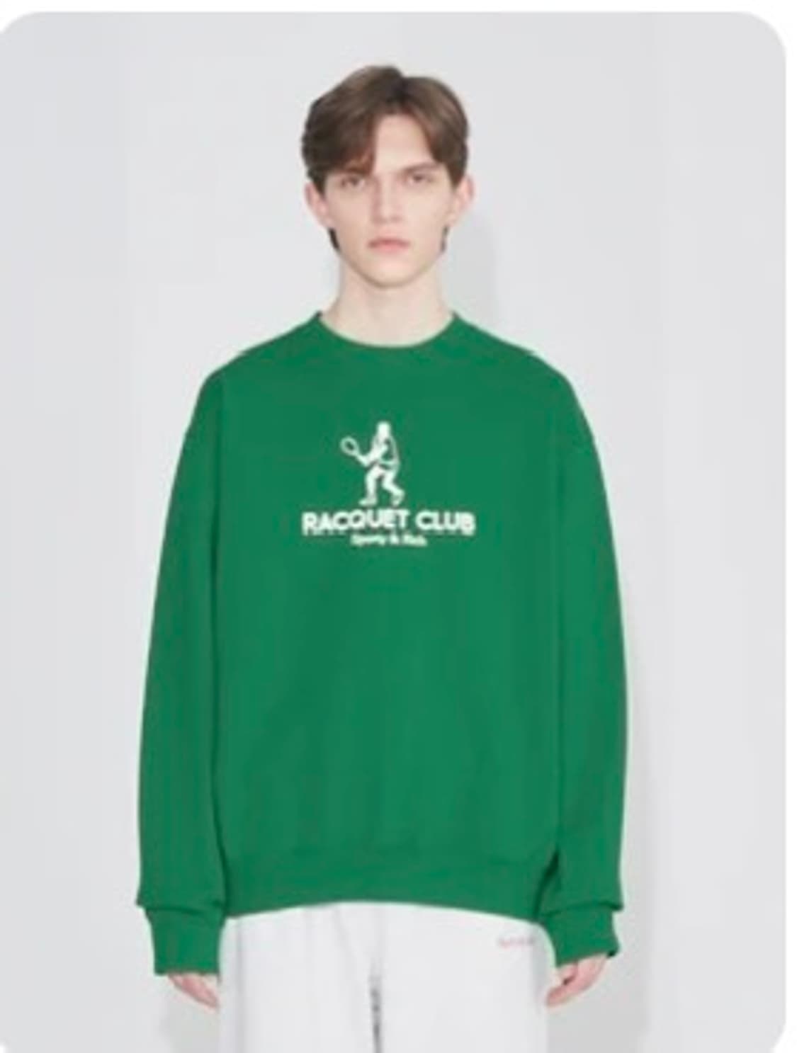 [3] 스포티앤리치 라켓 클럽 맨투맨 그린 상품이미지1