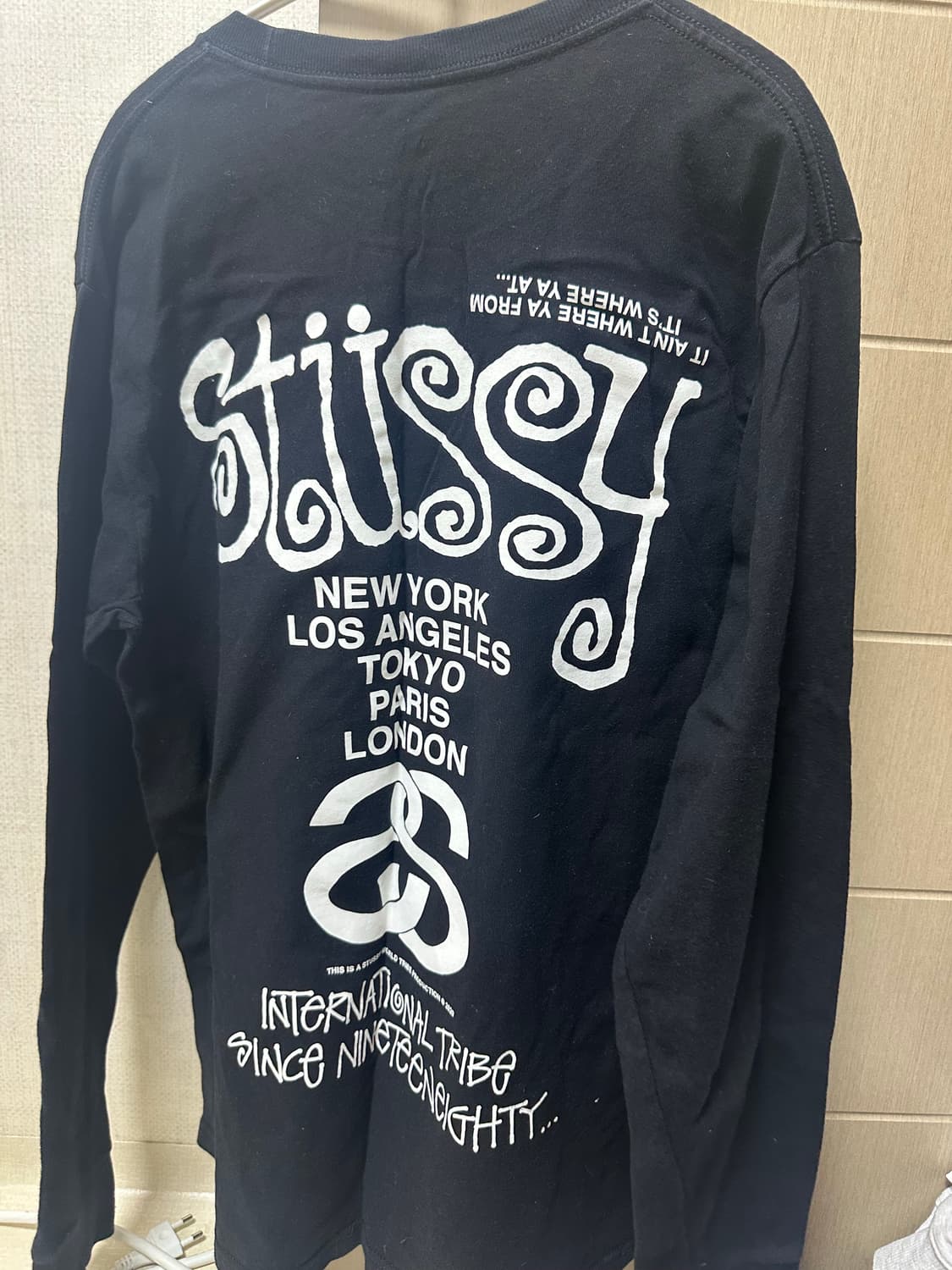 스투시 롱슬리브 검정 상품이미지2